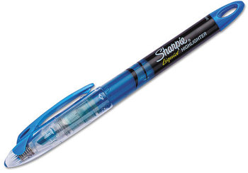 Sharpie® Liquid Pen Style Highlighters,  Chisel Tip, Fluorescent Blue, Dozen