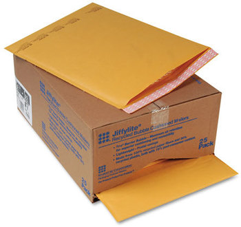Sealed Air Jiffylite® Self-Seal Bubble Mailer,  Side Seam, #7, 14 1/4 x 20, Golden Brown, 25/Carton
