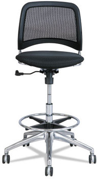 Safco® Reve™ Mesh Extended-Height Chair. 26 X 26 X 39 to 49 in. Black.