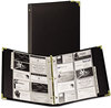 A Picture of product SAM-81080 Samsill® Classic™ Vinyl Business Card Binder,  200 Card Cap, 2 x 3 1/2 Cards, Ebony