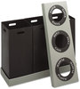 A Picture of product SAF-9798BL Safco® At-Your-Disposal® Recycling Center,  Polyethylene, Three 28gal Bins, Black
