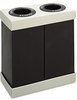 A Picture of product SAF-9798BL Safco® At-Your-Disposal® Recycling Center,  Polyethylene, Three 28gal Bins, Black