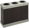 A Picture of product SAF-9798BL Safco® At-Your-Disposal® Recycling Center,  Polyethylene, Three 28gal Bins, Black