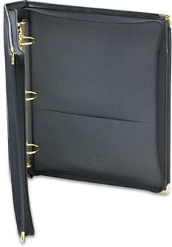 Samsill® Classic Collection® Zipper Ring Binder,  11 x 8 1/2, 1 1/2" Cap, Black