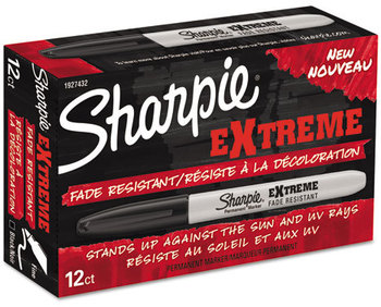 Sharpie® Extreme Marker,  Fine Point, Black, Dozen