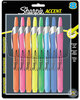 A Picture of product SAN-28101 Sharpie® Retractable Highlighters,  Chisel Tip, Assorted Colors, 8/Set