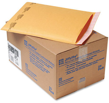 Sealed Air Jiffylite® Self-Seal Bubble Mailer,  Side Seam, #5, 10 1/2 x 16, Golden Brown, 25/Carton