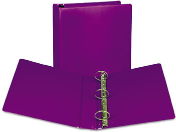 Samsill® Fashion View Binder,  Round Ring, 11 x 8-1/2, 2" Capacity, Purple, 2/Pack