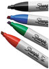 A Picture of product SAN-38264PP Sharpie® Chisel Tip Permanent Marker,  5.3mm Chisel Tip, Black, 4/Pack