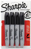 A Picture of product SAN-38264PP Sharpie® Chisel Tip Permanent Marker,  5.3mm Chisel Tip, Black, 4/Pack