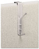 A Picture of product SAF-4167 Safco® Coat Hook Over-The-Panel Double-Garment Satin Aluminum/Chrome