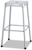 A Picture of product SAF-6606SL Safco® Bar-Height Steel Stool Backless, Supports Up to 250 lb, 29" Seat Height, Silver