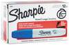 A Picture of product SAN-38203 Sharpie® Chisel Tip Permanent Marker,  5.3mm Chisel Tip, Blue, Dozen