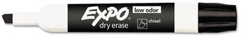 EXPO® Low-Odor Dry-Erase Marker,  Chisel Tip, Black, 36/Box