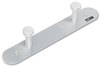 A Picture of product SAF-4200 Safco® Nail Head Metal Coat Hooks Wall Rack, Two 12w x 2.75d 2h, Satin