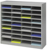 A Picture of product SAF-9221GRR Safco® E-Z Stor® Literature Organizers with Steel Frames and Shelves,  36 Sections, 37 1/2 x 12 3/4 x 36 1/2, Gray