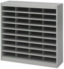 A Picture of product SAF-9221GRR Safco® E-Z Stor® Literature Organizers with Steel Frames and Shelves,  36 Sections, 37 1/2 x 12 3/4 x 36 1/2, Gray