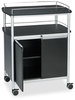 A Picture of product SAF-8964BL Safco® Mobile Beverage Cart,  33-1/2w x 21-3/4d x 43h, Black