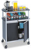 A Picture of product SAF-8964BL Safco® Mobile Beverage Cart,  33-1/2w x 21-3/4d x 43h, Black