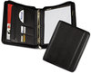 A Picture of product SAM-15650 Samsill® Professional Zipper Binder with iPad® Pocket,  Pockets, Writing Pad, Vinyl Black