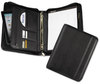 A Picture of product SAM-15650 Samsill® Professional Zipper Binder with iPad® Pocket,  Pockets, Writing Pad, Vinyl Black