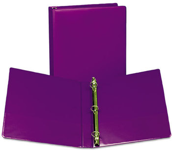 Samsill® Fashion View Binder,  Round Ring, 11 x 8-1/2, 1" Capacity, Purple, 2/Pack