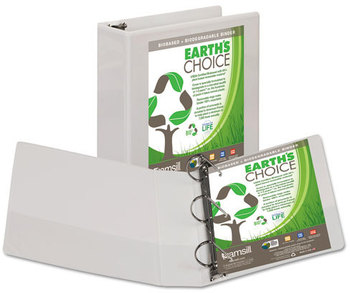 Samsill® Earth's Choice™ Biobased + Biodegradable D-Ring View Binder,  3" Cap, White
