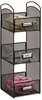 A Picture of product SAF-3290BL Safco® Onyx™ Breakroom Organizers 3 Compartments, 6 x 18, Steel Mesh, Black