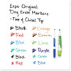A Picture of product SAN-83054 EXPO® Dry Erase Marker, Eraser and Cleaner Kit,  Chisel/Fine, Assorted, 12/Set