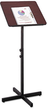 Safco® Adjustable Speaker Stand,  21w x 21d x 29-1/2h to 46h, Mahogany/Black
