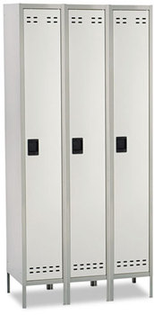 Safco® Single-Tier Lockers Three-Column Locker, 36w x 18d 78h, Two-Tone Gray