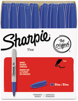 Sharpie® Fine Tip Permanent Marker,  Blue, 36/Pack
