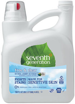 Seventh Generation® Natural Liquid Laundry Detergent,  Free & Clear, 99 loads, 150oz