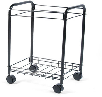 Safco® Desk Side File Cart Metal, 1 Shelf, Bin, 17.5" x 13" 22", Black