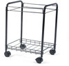 A Picture of product SAF-5224BL Safco® Desk Side File Cart Metal, 1 Shelf, Bin, 17.5" x 13" 22", Black