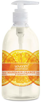 Seventh Generation® Natural Hand Wash,  Mandarin Orange & Grapefruit, 12 oz Pump Bottle, 8/Carton