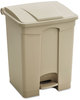 A Picture of product SAF-9923TN Safco® Large Capacity Plastic Step-On Receptacle,  23gal, Tan