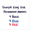 A Picture of product SAN-15674PP Sharpie® King Size™ Permanent Marker,  Chisel Tip, Blue/Red/Black, 4/Set