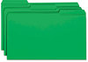 A Picture of product SMD-17134 Smead™ Reinforced Top Tab Colored File Folders 1/3-Cut Tabs: Assorted, Legal Size, 0.75" Expansion, Green, 100/Box