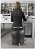 A Picture of product SAF-4751BV Safco® Zenergy™ Ball Chair Backless, Supports Up to 250 lb, Black Vinyl Seat, Silver Base