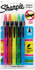 A Picture of product SAN-28175PP Sharpie® Retractable Highlighters,  Chisel Tip, Assorted Fluorescent Colors, 5/Set