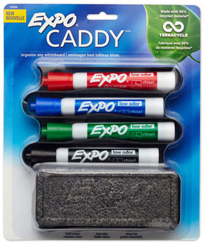 EXPO® Whiteboard Caddy Set,  With 4 Markers/Eraser, Set