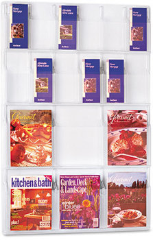 Safco® Reveal™ Clear Literature Displays 18 Compartments, 30w x 2d 45h,