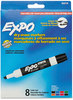 A Picture of product SAN-80078 EXPO® Low-Odor Dry-Erase Marker,  Chisel Tip, Assorted, 8/Set