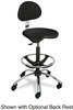 A Picture of product SAF-6660BL Safco® SitStar™ Stool Backless, Supports Up to 250 lb, 27" 34" Seat Height, Black Black/Chrome Base