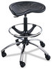 A Picture of product SAF-6660BL Safco® SitStar™ Stool Backless, Supports Up to 250 lb, 27" 34" Seat Height, Black Black/Chrome Base