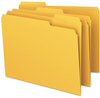 A Picture of product SMD-12243 Smead® Colored File Folders,  1/3 Cut Top Tab, Letter, Goldenrod, 100/Box