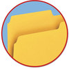 A Picture of product SMD-12243 Smead® Colored File Folders,  1/3 Cut Top Tab, Letter, Goldenrod, 100/Box