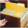 A Picture of product SMD-12243 Smead® Colored File Folders,  1/3 Cut Top Tab, Letter, Goldenrod, 100/Box