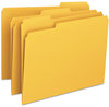 A Picture of product SMD-12243 Smead® Colored File Folders,  1/3 Cut Top Tab, Letter, Goldenrod, 100/Box